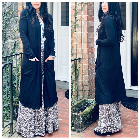 Fabulous open longline slouchy pockets cardigan - Picture 3 of 12